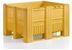 Caisse-palette plastique monobloc 1000 x 1200 JAUNE - CPP1012/CB3/J