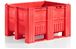 Caisse-palette plastique monobloc 1000 x 1200 ROUGE - CPP1012/CB3/R