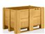 Caisse-palette plastique monobloc 800 x 1200 JAUNE - CPP812/CB1/J