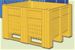 Caisse-palette plastique 1000 x 1200 mm Parois ajourées, 3 semelles - 21-1000ACE/M-ES