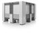 Caisse-palette monobloc 1000x1200 pleine à pieds grise - CPP1012/SB3/9P/G