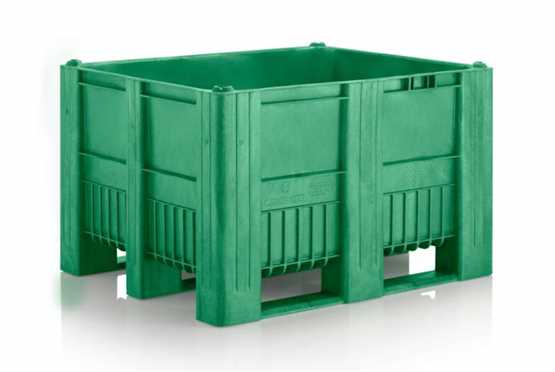 Caisse-palette plastique monobloc 1000 x 1200 VERT