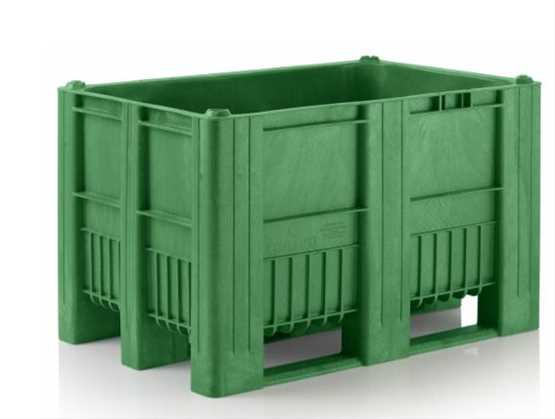 Caisse-palette plastique monobloc 800 x 1200 VERT